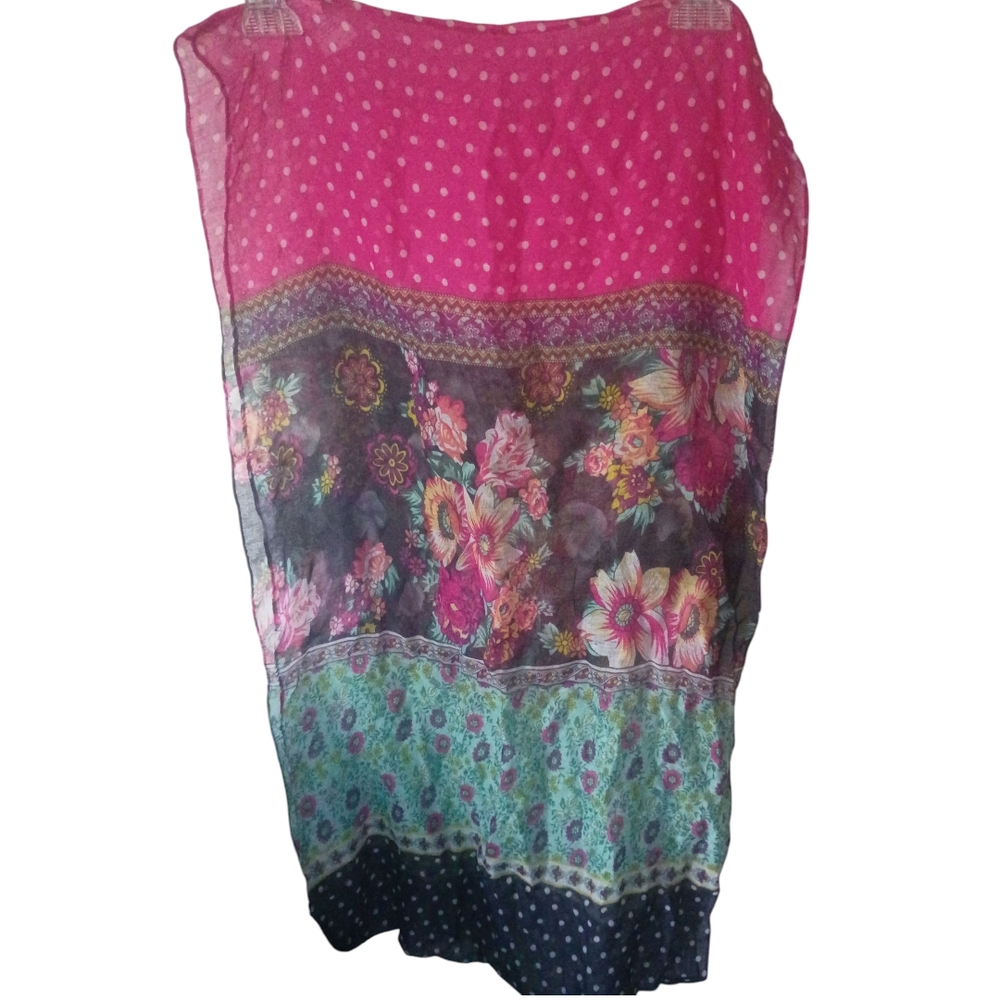 ✨ Floral Multicolor Sheer Scarf